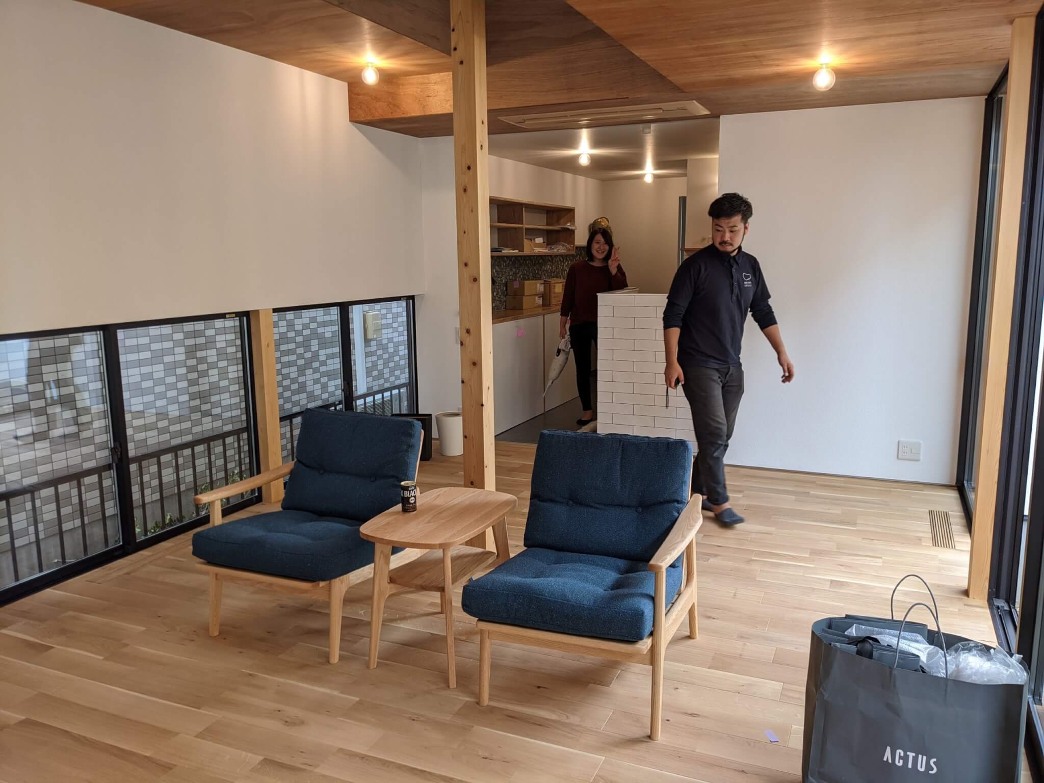岡崎モデルハウスリビングのマルニ木工の椅子